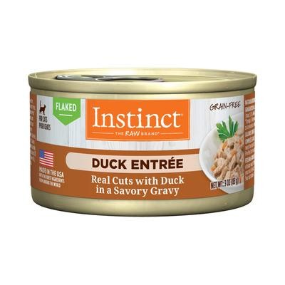 Instinct Grain-Free Flaked Duck Entree in Gravy Wet Canned Cat Food 3 Oz - Case of 24