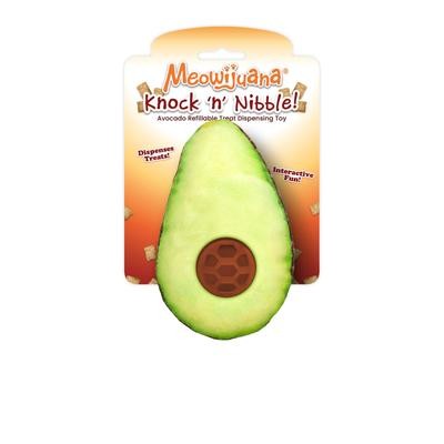 Meowijuanna Knock N' Nibble Avocado Treat-Dispensing Cat Toy