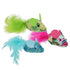 Multipet Margaritaville Mice with Patterns Feather and Plush Catnip Cat Toys - 3 Pack