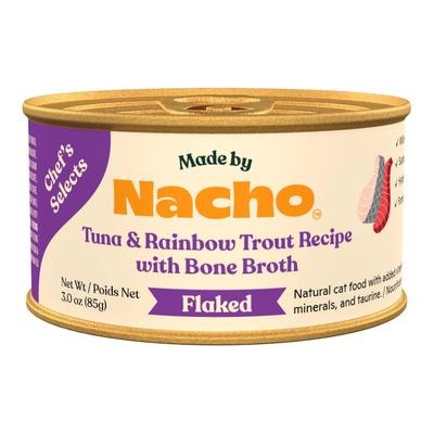 Made by Nacho Flaked Tuna and Rainbow Trout in Bone Broth Wet Canned Cat Food - 3 Oz - 12 Pack Default Title
