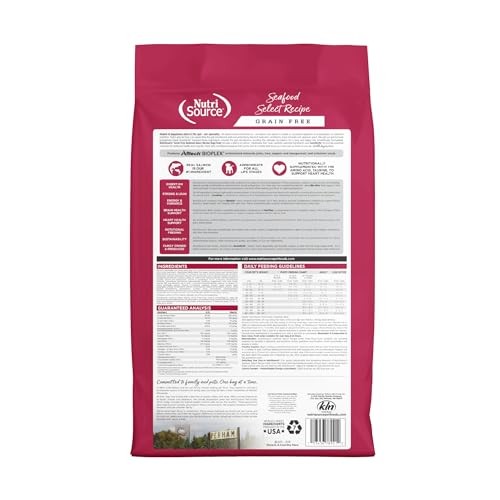 Nutrisource Grain-Free Seafood Select Salmon and Menhaden Fish Dry Dog Food - 12 Lbs