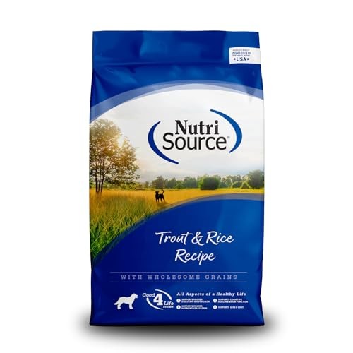 Nutrisource Trout and Rice with Wholesome Grains Dry Dog Food - 12 Lbs