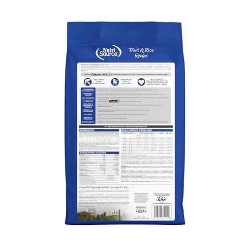 Nutrisource Trout and Rice with Wholesome Grains Dry Dog Food - 12 Lbs