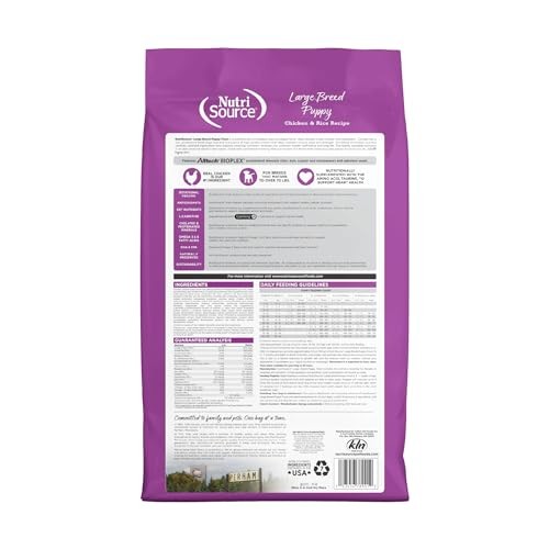 Nutrisource Chicken and Rice with Wholesome Grains Large-Breed Puppy Dry Dog Food - 12 Lbs