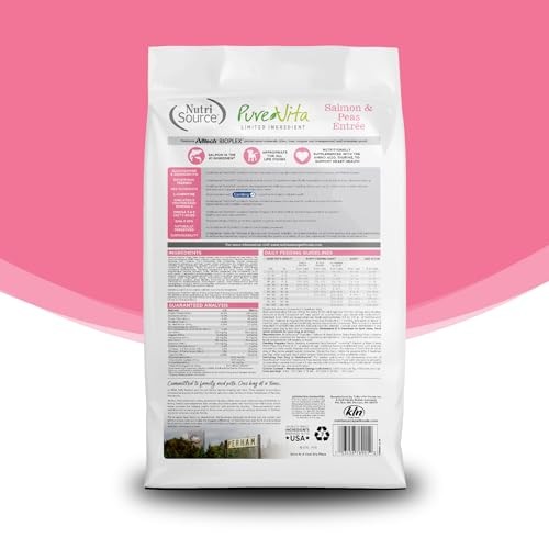 Nutrisource PureVita Grain-Free Limited Ingredient Salmon and Peas Entrée Dry Dog Food - 12 Lbs