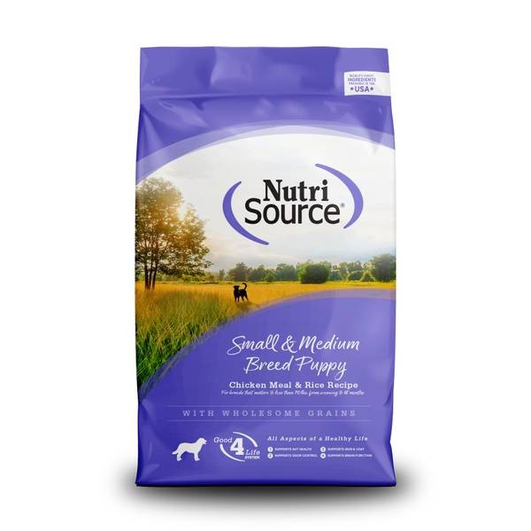 Nutrisource Chicken and Rice with Wholesome Grains Small and Medium Breed Puppy Dry Dog Food - 4 Lbs - Case of 8