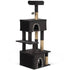 Prevue Pet Products Dark Tower 4-Level Jute and Lounging Cat Tower Furniture - L:21.2 X W:19.2 X H:59 Inches