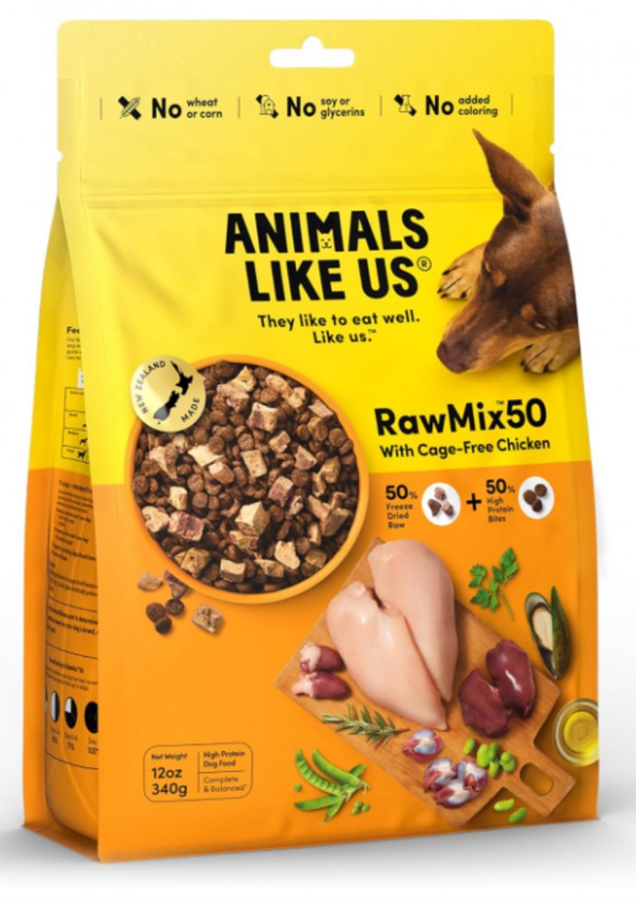Animals Like Us RawMix50 Cage-Free Chicken Freeze-Dried Raw Dog Food 4 Pounds