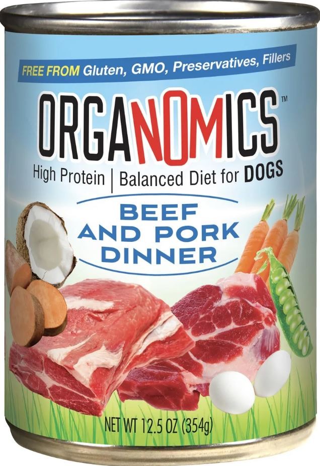 Evanger's Organomics Beef and Pork Dinner Canned Dog Food - 12.8 Oz - Case of 12 Default Title