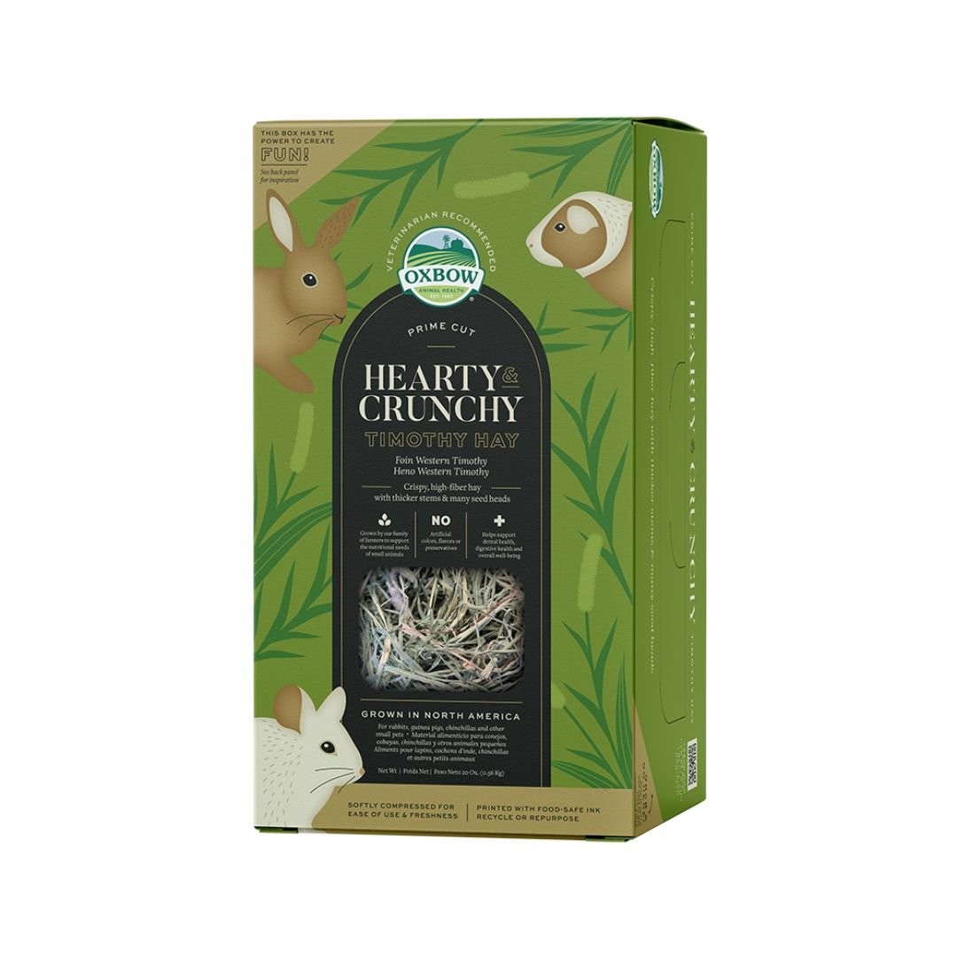 Oxbow Prime Cut Hearty and Crunchy High-Fiber Timothy Hay Small Animal Treat 20 Ounce
