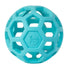JW Pet HOL-EE Roller Puzzle Ball Chew and Fetch Natural Rubber Dog Toy - Blue - Medium - 4.5.Inch