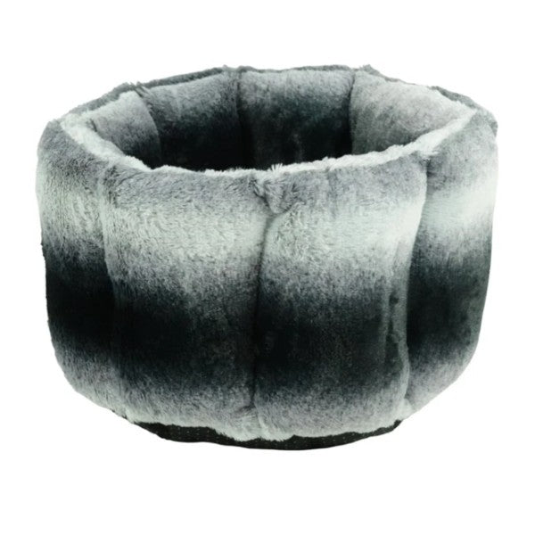 Arlee Sheba Quilted Rounded Cat Bed - Black