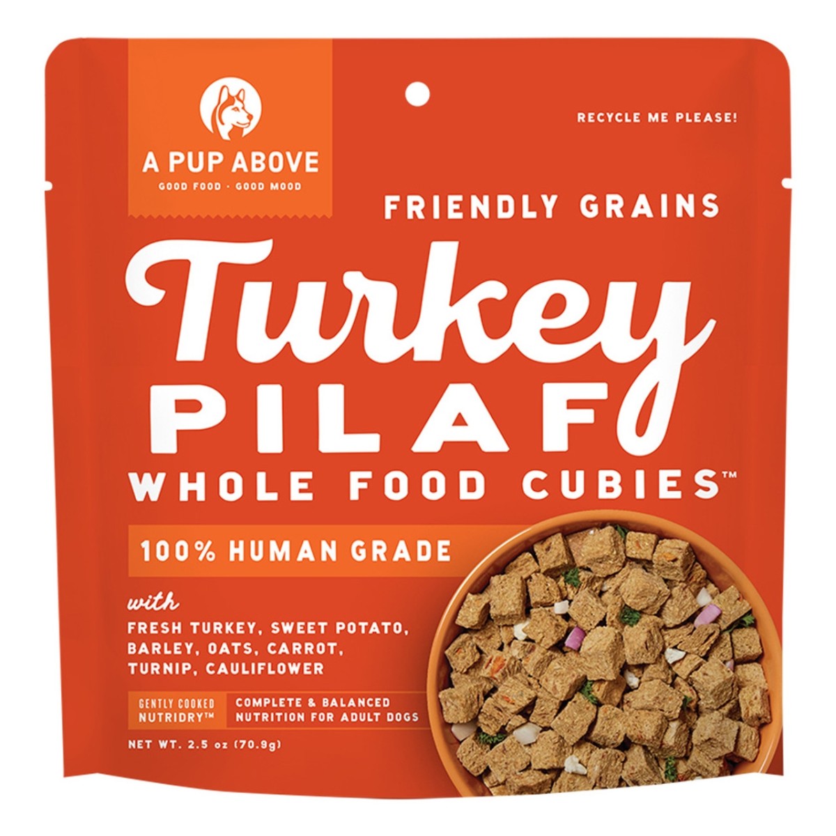 A Pup Above Cubies Friendly Grains Turkey Pilaf Air-Dried Dog Food - 2.5 Oz - 10 Count