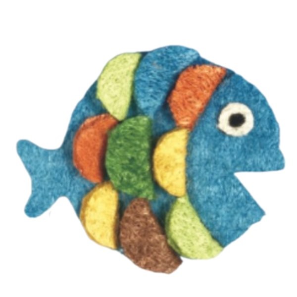 A&E Cage Company Nibbles Rainbow Fish Small Animal Toy