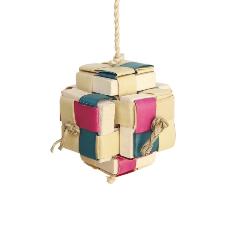 A&E Cage Company Happy Beaks Pixel Cube Bird Toy - Medium