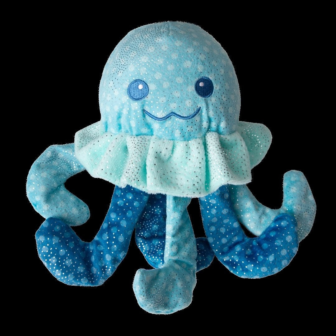 Snugarooz Jelly The Fish Squeak and Crinkle Tentacles Plush Dog Toy