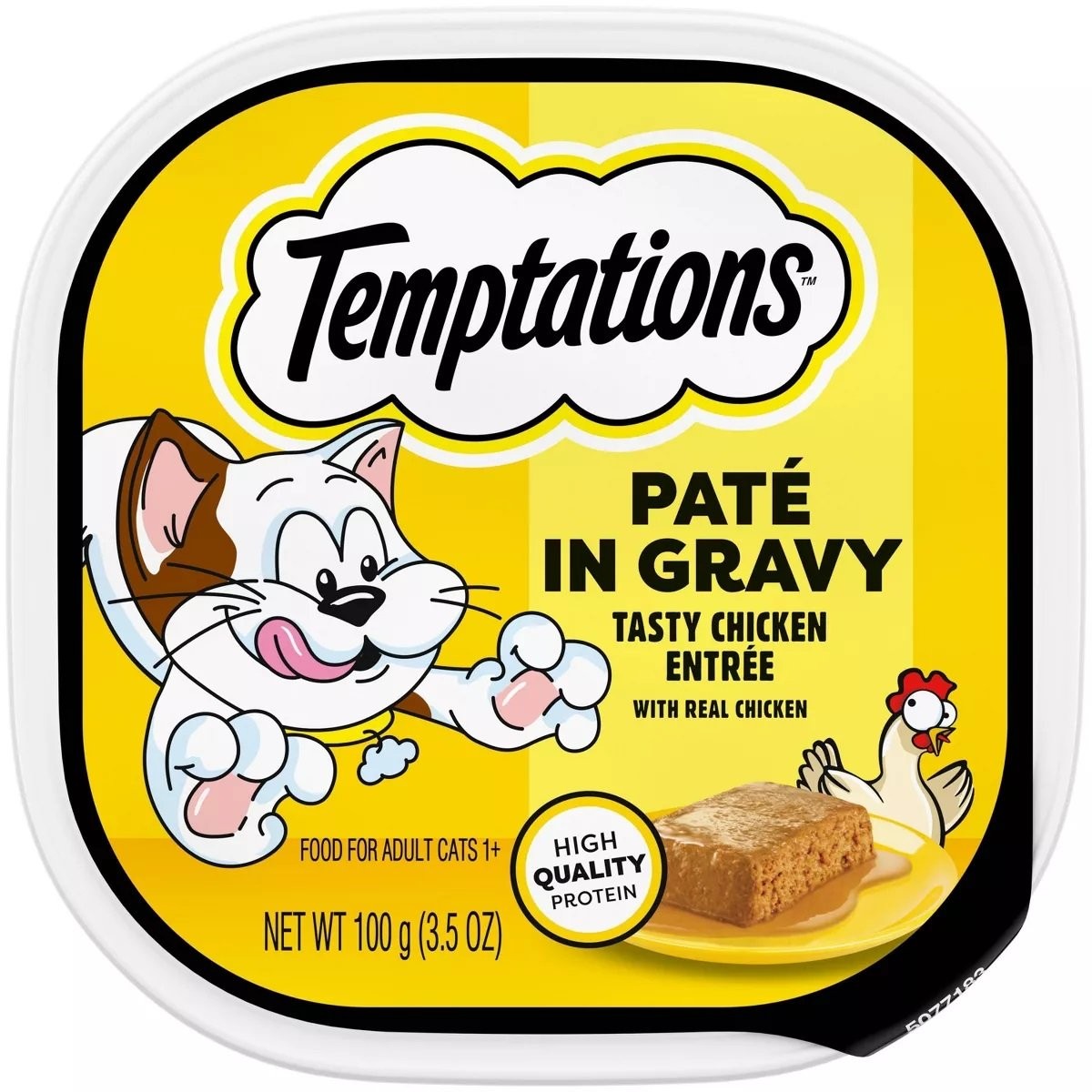 Whiskas Temptations Pate in Gravy Tasty Chicken Entrée Adult Wet Cat Food Tray - 3.5 Oz - Case of 24
