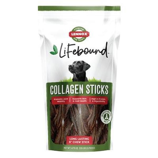 Lennox Lifebound Collagen Bully Sticks Natural Dog Chews - 6 Inch - 5 Count Default Title
