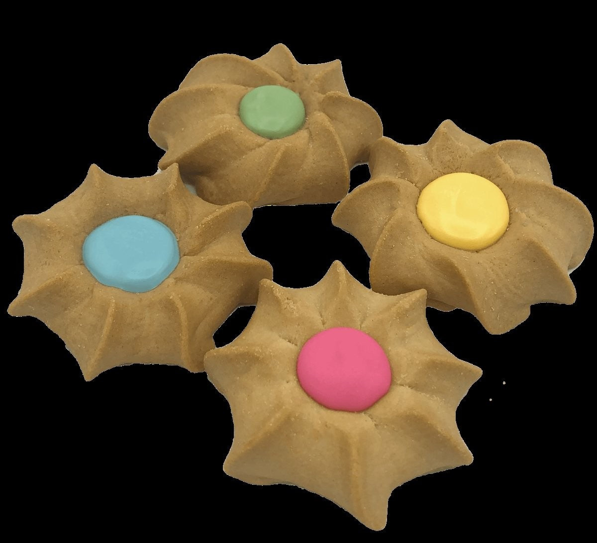Claudia's Canine Bakery Shortbread Pastel Cookies Biscuit Dog Treats - 24 Count
