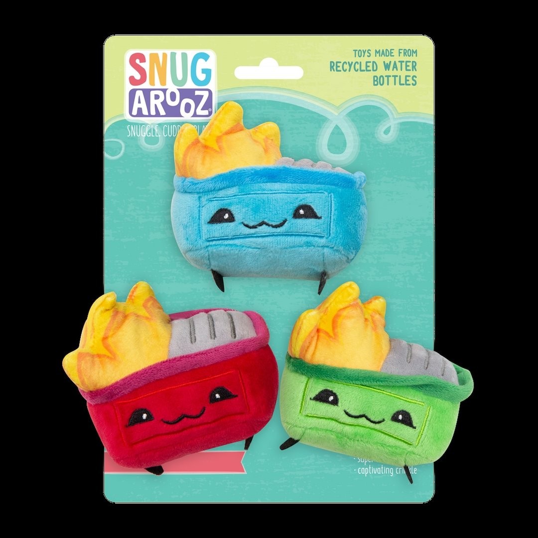 Snugarooz Lil' Baby Dumps Squeak and Crinkle Plush Dog Toys - 3 Count