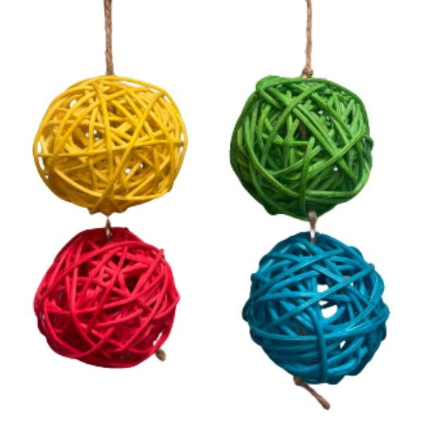 A&E Cage Company Nibbles Vine Ball on String Small Animal Toy