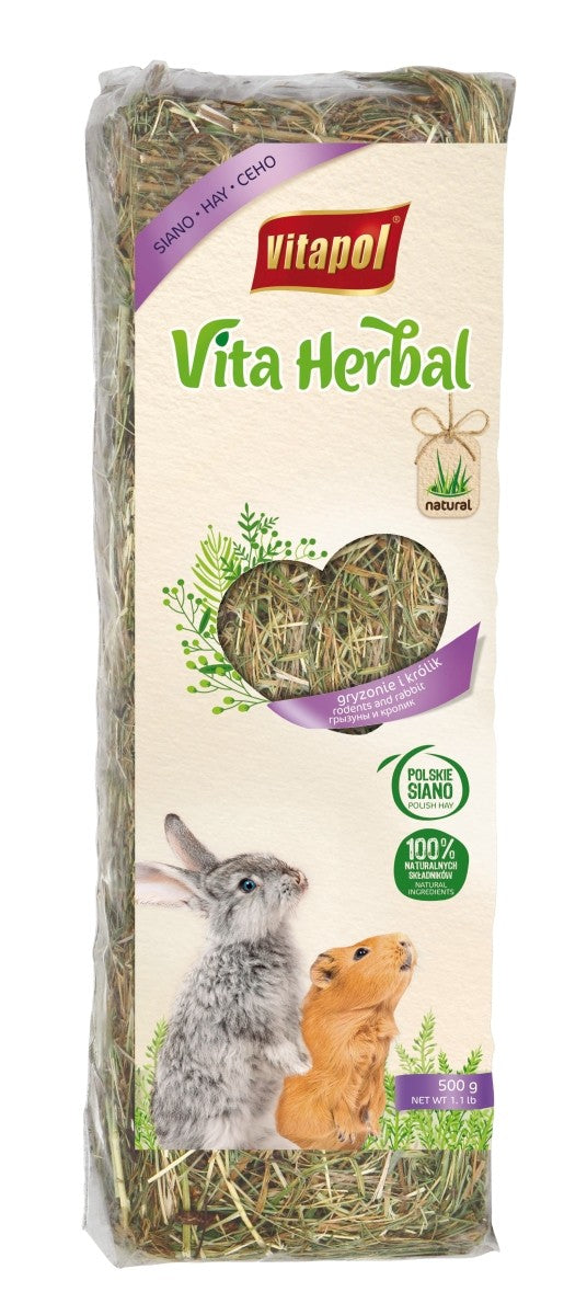 A&E Cage Company Vitapol Vita Herbal Polish Hay and Field Grass Small Animal Treats - 50 Grams