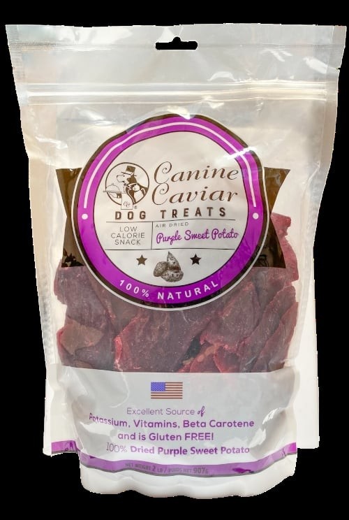 Canine Caviar Dried Purple Sweet Potato Natural Soft and Chewy Dog Treats - 2 Lbs