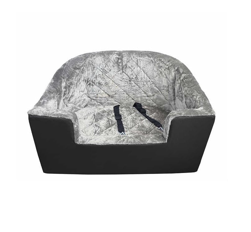 Arlee Yes Pets Foam Booster Dog Car Seat - Black - L:14 X W:16 X H:14.5