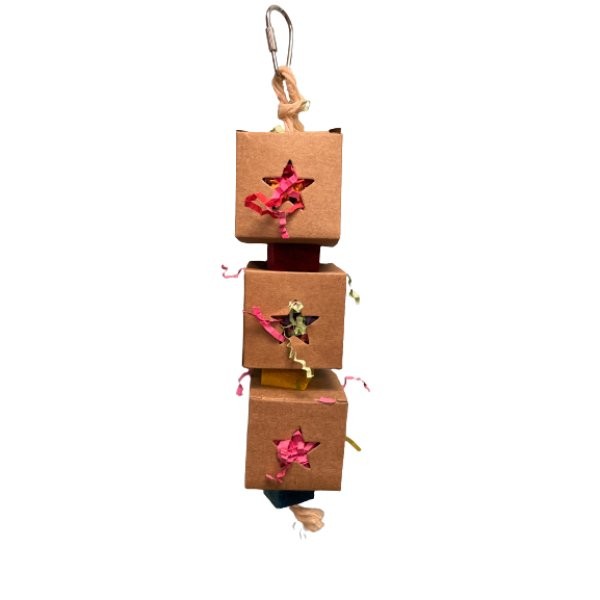 A&E Cage Company Happy Beaks Star Shred and Seek Bird Toy - Medium