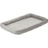Midwest Homes Quite Time Deluxe Rectangular Diamond Stitch Bolster Dog Bed or Crate Mat - Gray 48 Inch