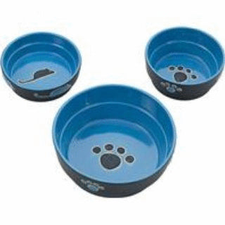Ethical SPOT Fresco Dish Cat Bowl - 5 Inch Blue