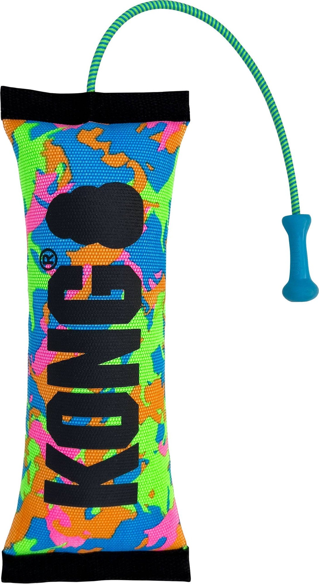 Kong Bunji High-Viz Bumper Brightly Colored Retriever Nylon Bag and Rope Dog Toy - Assorted Color - Medium