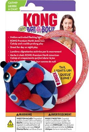 Kong Bat-A-Bout Flickers Motion-Activated Lighting Crinkle and Plush Catnip Cat Toy