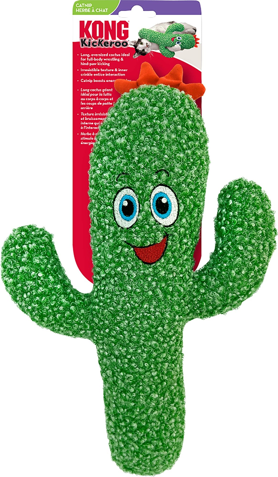Kong Kickaroo Cactus Plush Catnip Cat Toy