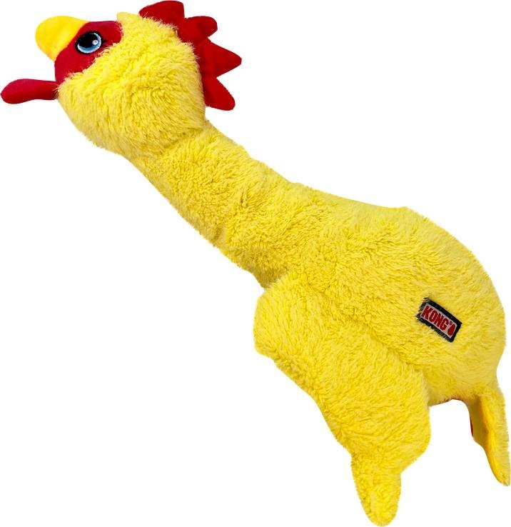 Kong Scruffs Chicken Squeak and Plush Dog Toy - Medium/Large