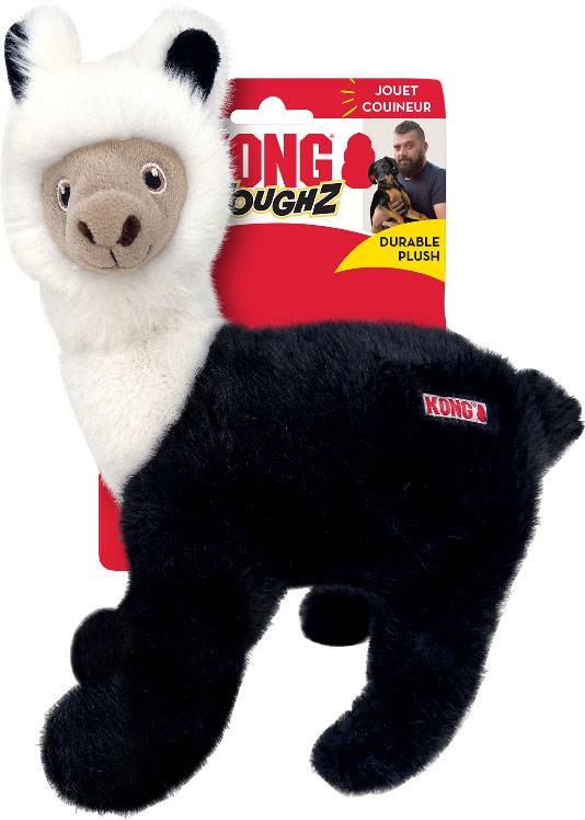 Kong Toughz Llama Durable and Squeak Extra Soft Plush Dog Toy - Medium