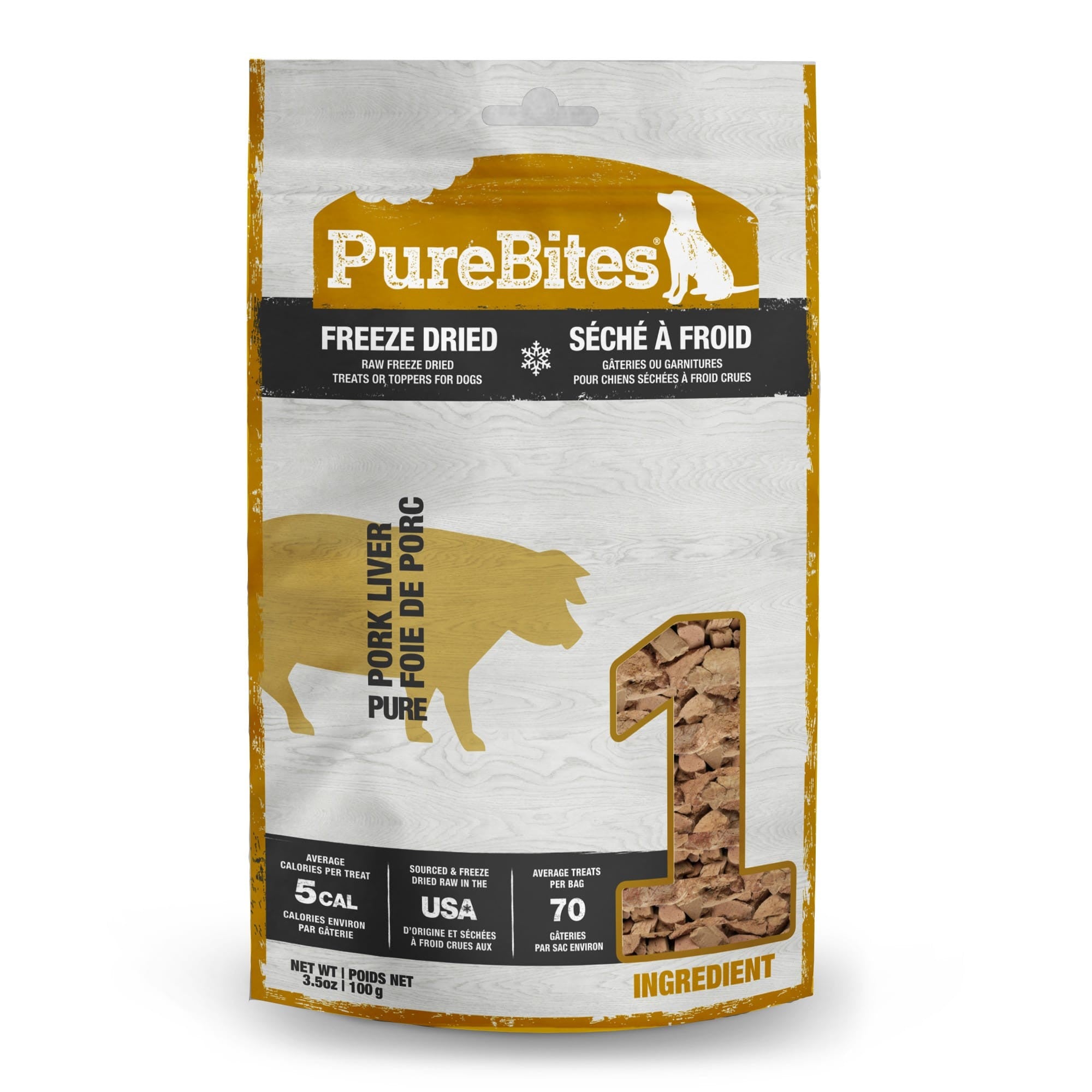Purebites Single Ingredient Pork Liver Freeze-Dried Dog Treats or Topper - 3.5 Oz Default Title