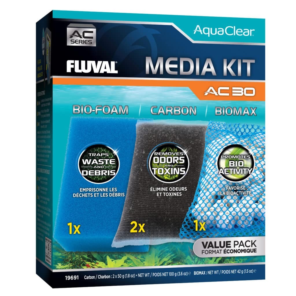 Fluval AquaClear Freshwater and Saltwater Media Maintenance Kit for AC30 Aquarium Power Filter Default Title