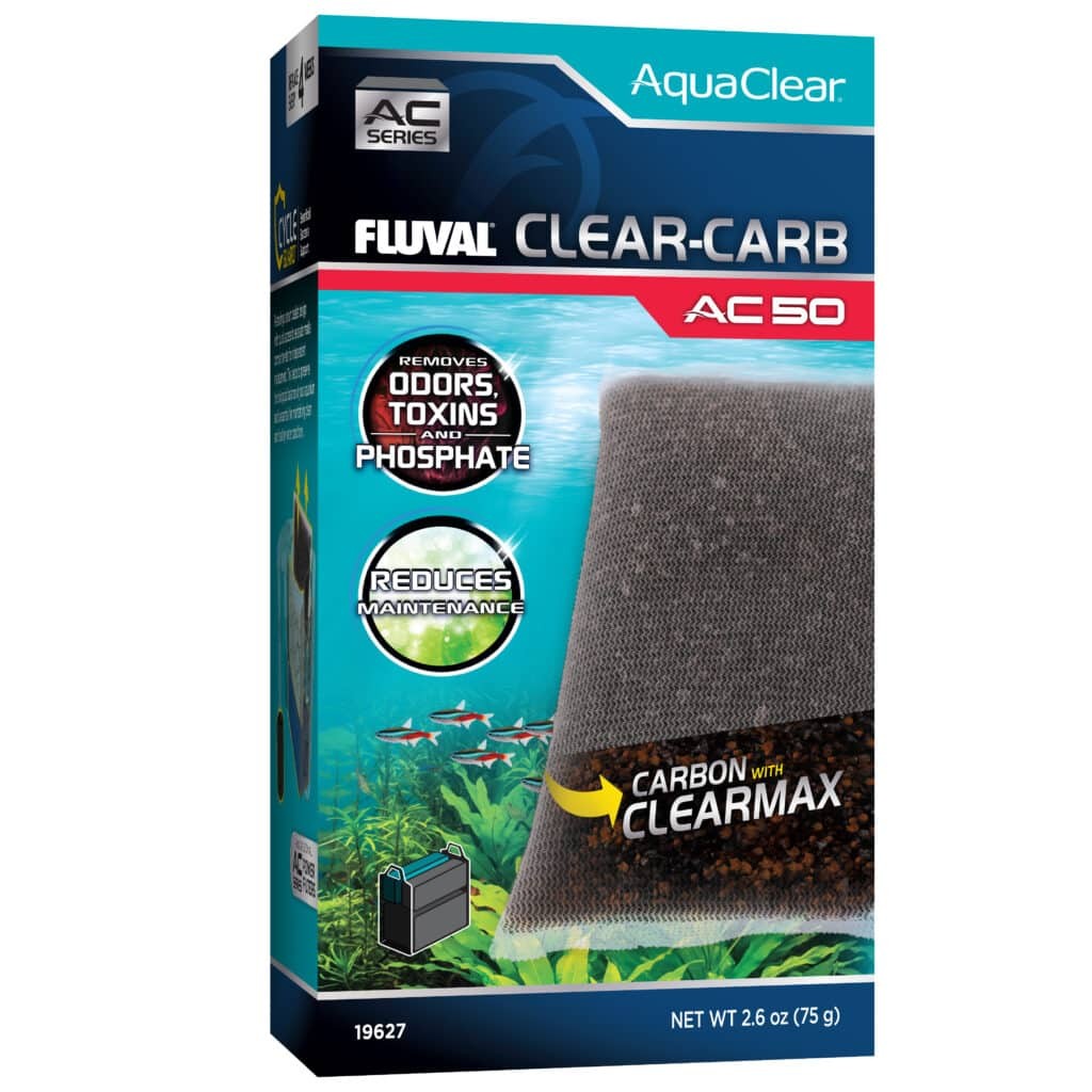 Fluval AquaClear Freshwater and Saltwater Clear-Carb Insert for AC50 Aquarium Power Filter - 2.6 Oz Default Title