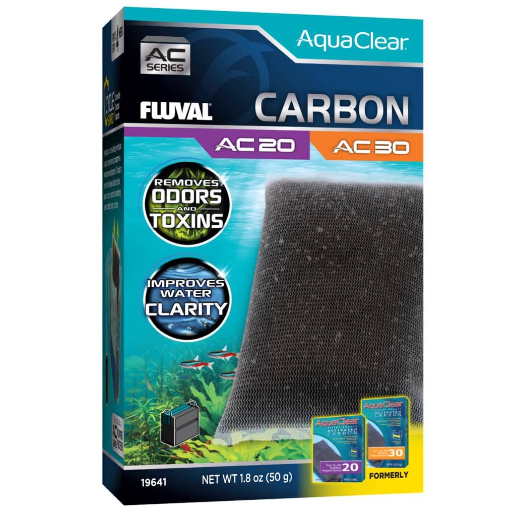 Fluval AquaClear Freshwater and Saltwater Active Carbon for AC20/AC30 Aquarium Power Filter - 1.8 Oz 1 Piece