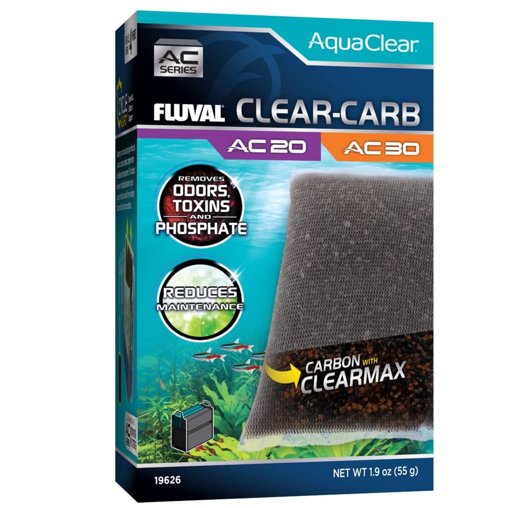 Fluval AquaClear Freshwater and Saltwater Clear-Carb Insert for AC20/AC30 Aquarium Power Filter - 1.9 Oz Default Title