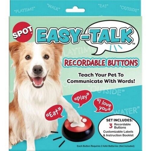 Ethical SPOT Easy Talk Recordable Buttons for Communication Interactive Training Dog Toy