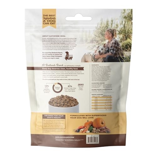 Badlands Ranch Superfood Complete High-Protein Wild Fish and Turkey Air-Dried Dog Food - 11.5 Oz - 6 Pack