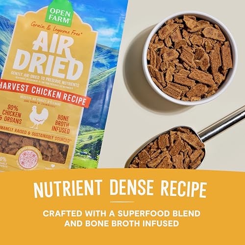 Open Farm Grain-Free Harvest Chicken Bone-Broth Infused Air-Dried Dog Food or Topper - 16 Oz - Case of 8
