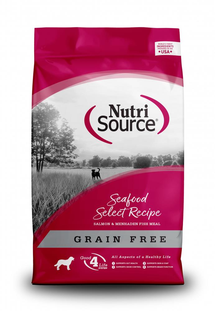 Nutrisource Grain-Free Seafood Select with Salmon and Turkey Dry Dog Food - 26 Lbs  