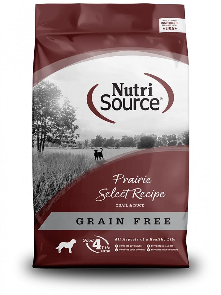 Nutrisource Grain-Free Prairie Select Duck and Turkey Dry Dog Food - 26 Lbs  