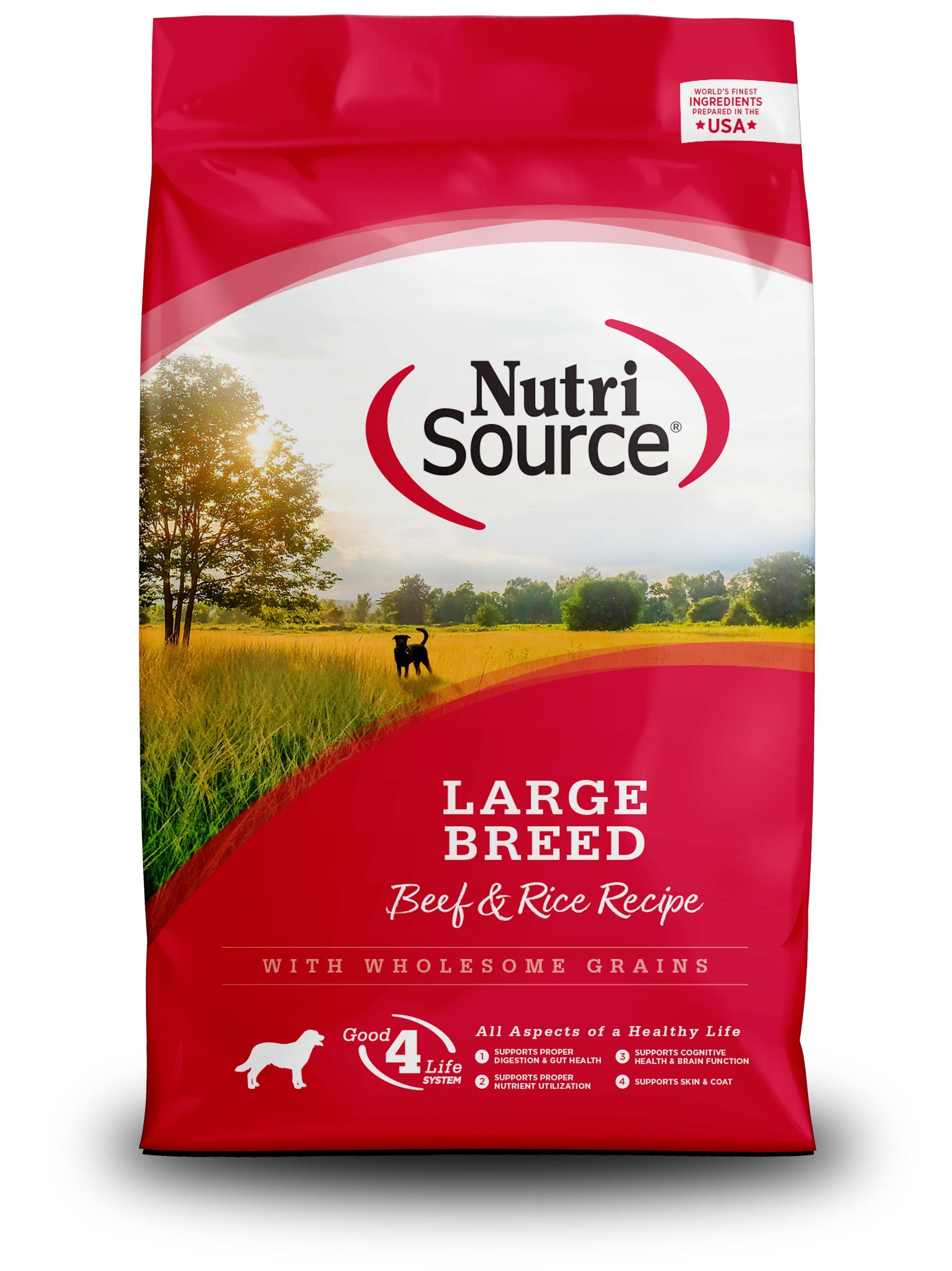 Nutrisource Beef and Brown Rice Recipe Large-Breed Dry Dog Food - 26 Lbs  