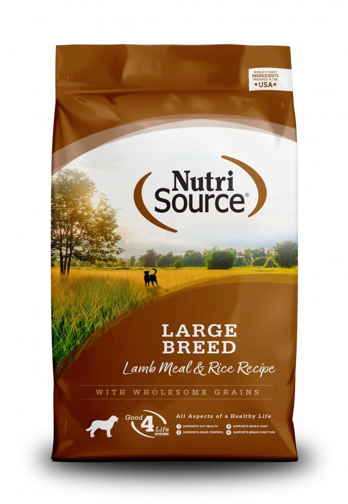 Nutrisource Lamb Meal and Brown Rice Large-Breed Formula Dry Dog Food - 26 Lbs  