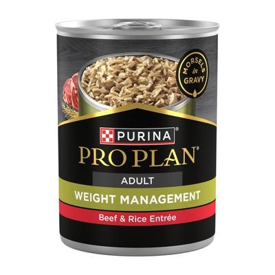 Purina Pro Plan Weight Management Beef and Rice in Gravy Adult Canned Dog Food - 13 Oz - Case of 12 Default Title