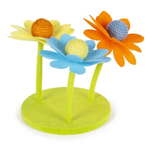 Prevue Pet Products Play N' Sway Bendable Flowers Jute Cat Furniture and Toy